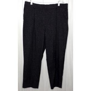 Ladies Loft Black and Silver Ankle Pant Size XXL Holiday Sparkle Hip Pockets